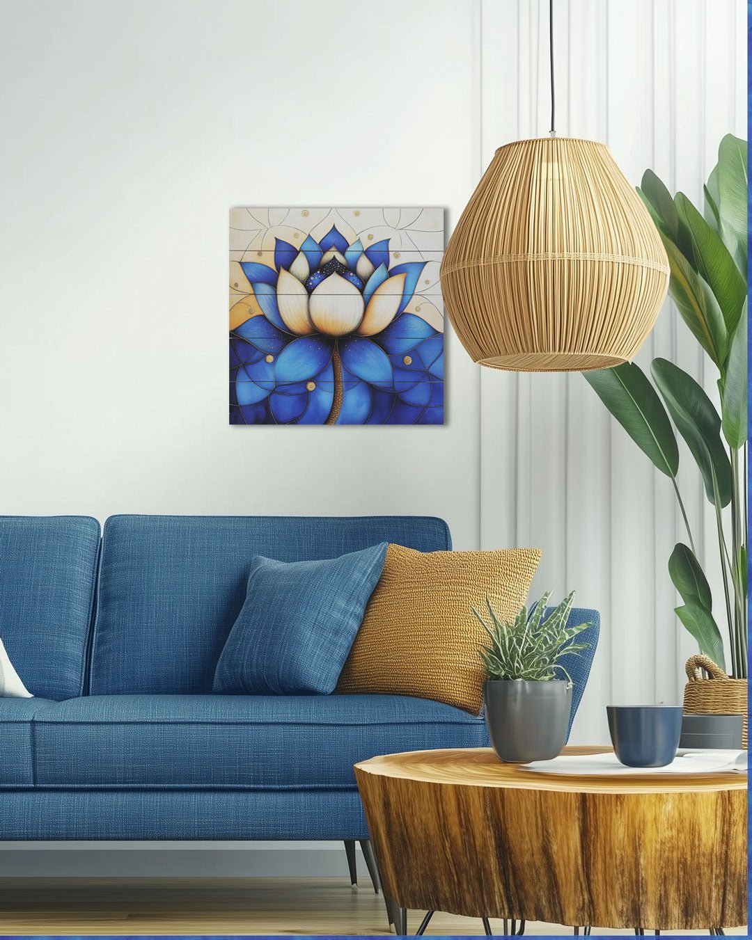 Blue Lotus Pallet Wall Hanging, USA、mySite、topwebapps