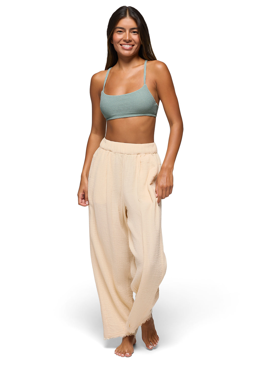 prAna Women's Solid Lahari Scrunch Bikini Top、mySite、noshort