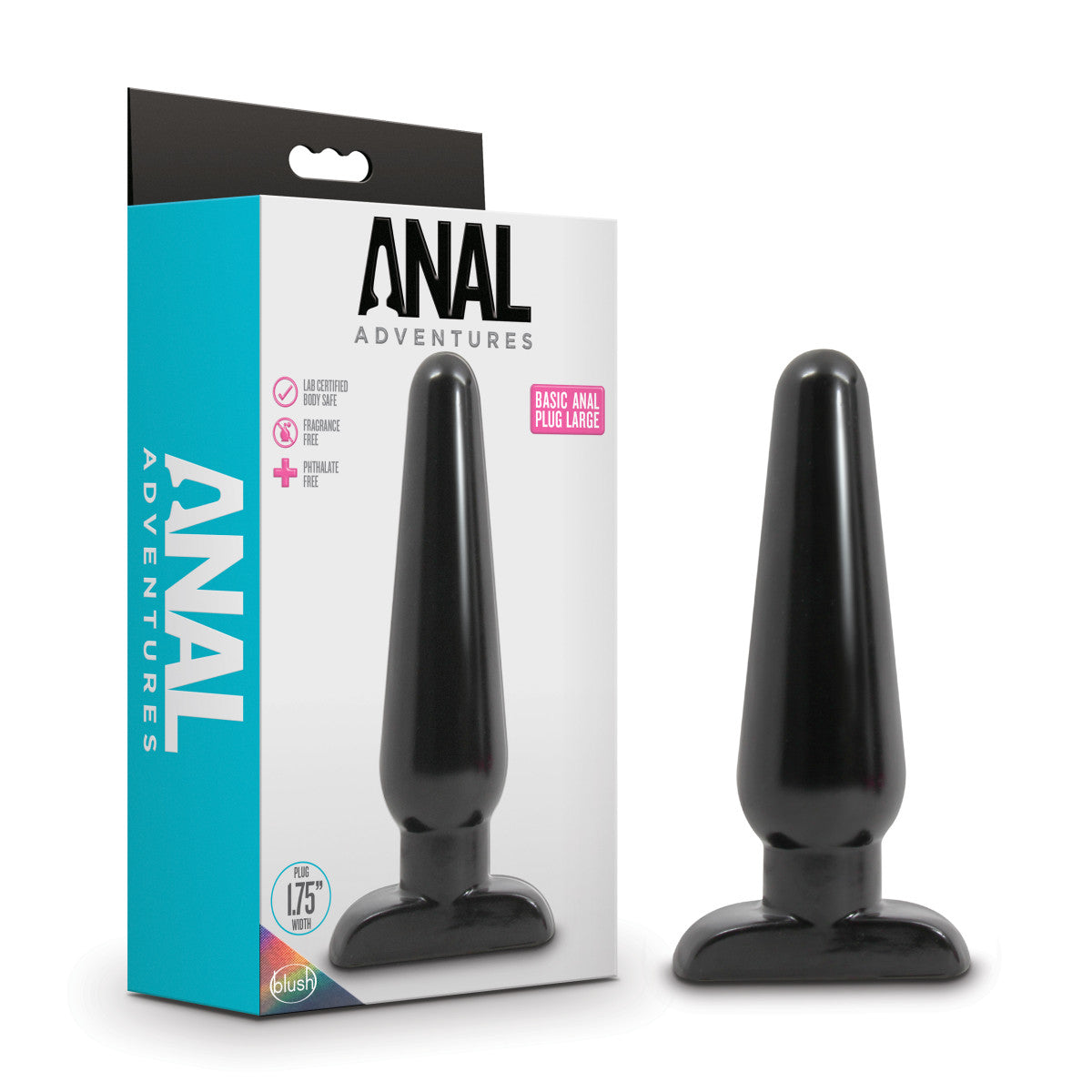 Anal Adventures By Blush® | Basic Black 6.5-Inch Anal Plug、mySite、bottomscart