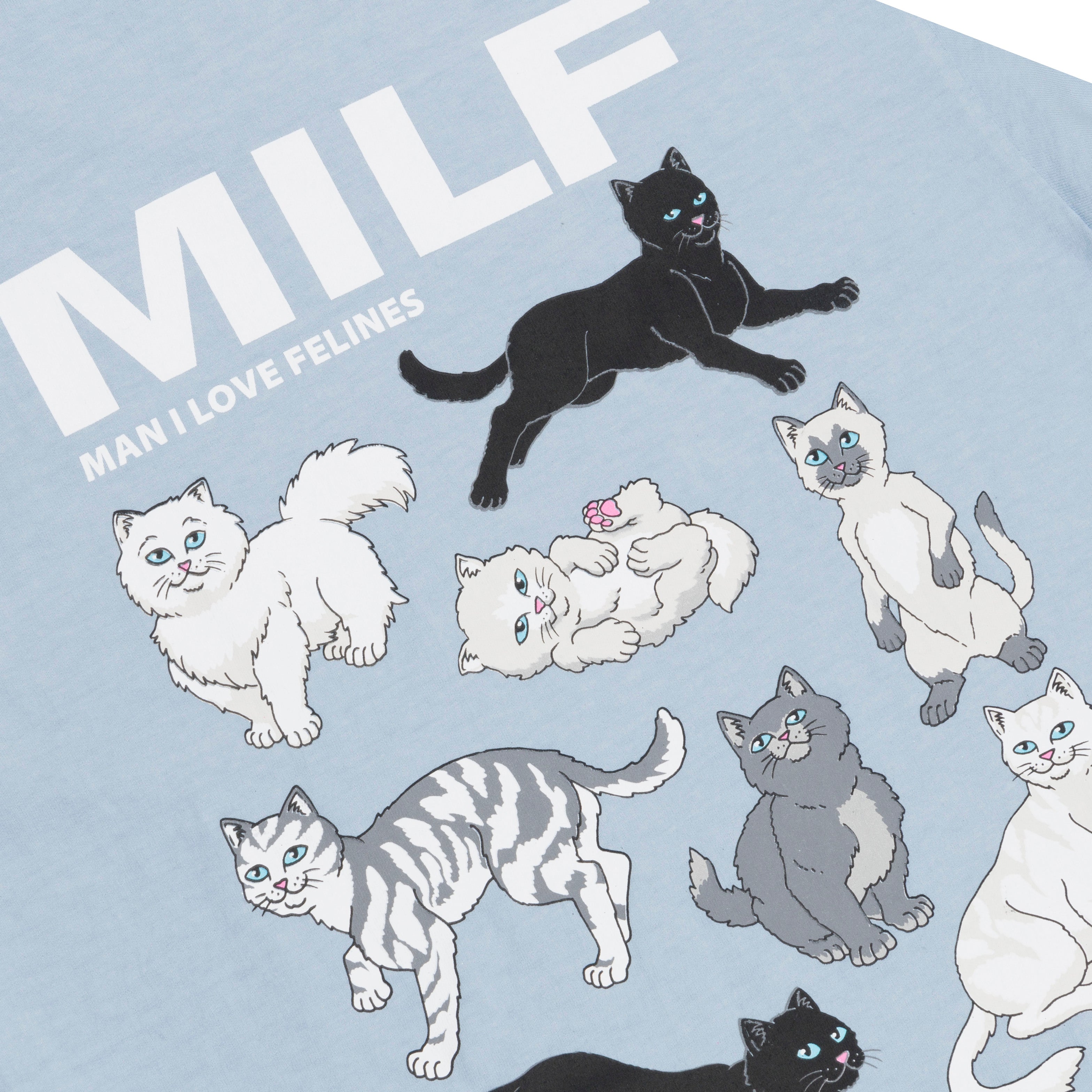  Man I love Felines Tee (Powder Blue)、mySite、merchandisen