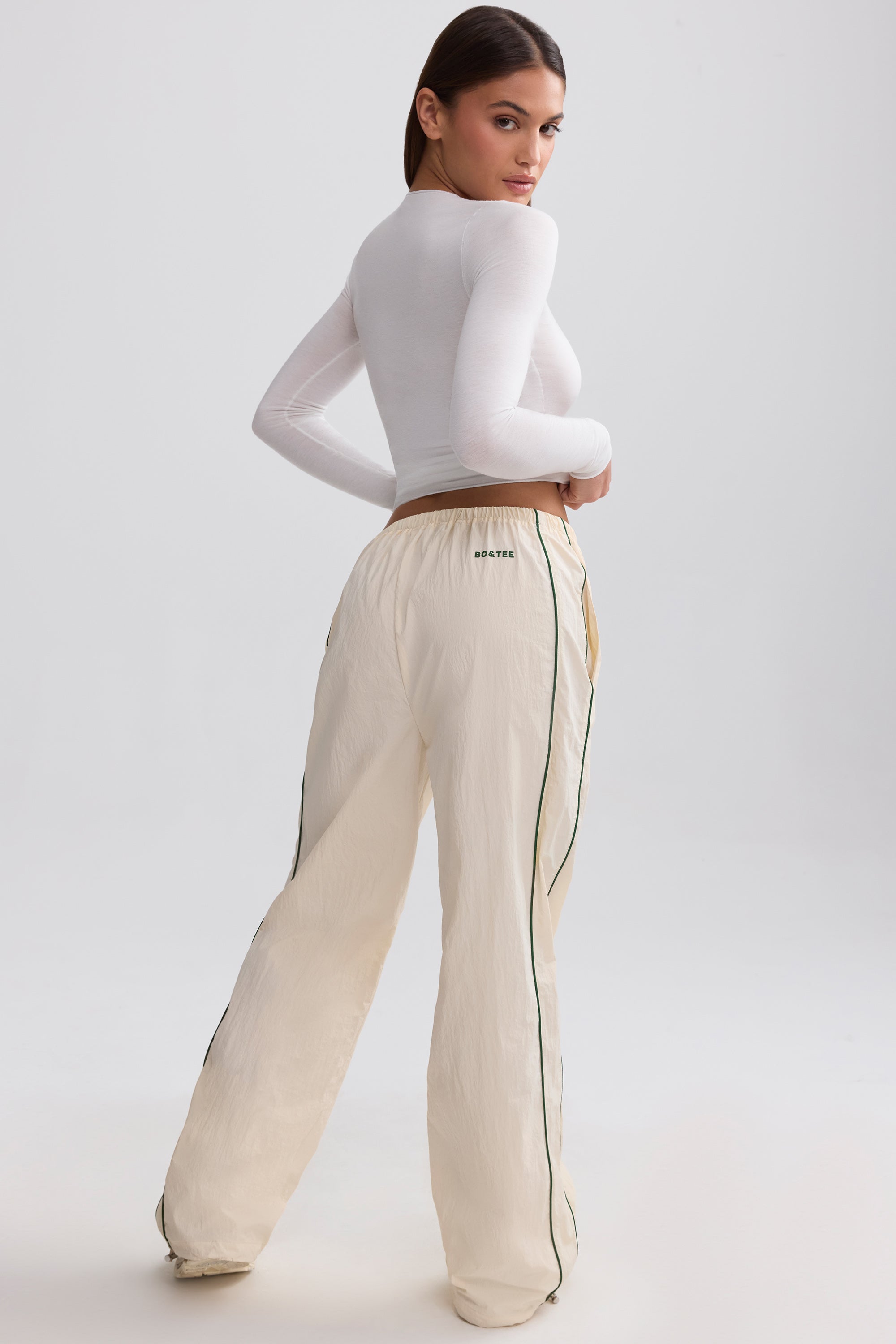 Wide-Leg Track Pants in Marble、mySite、solidvoid