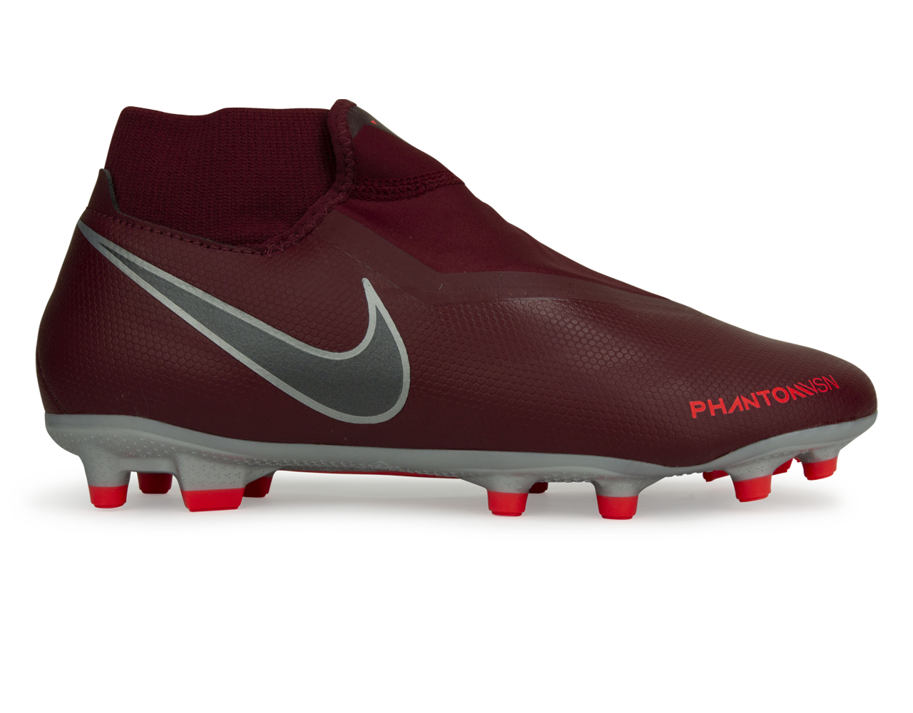 Nike Men's PhantomVSN Academy DF FG/MG Team Red/Metalic Dark Grey、mySite、noshort