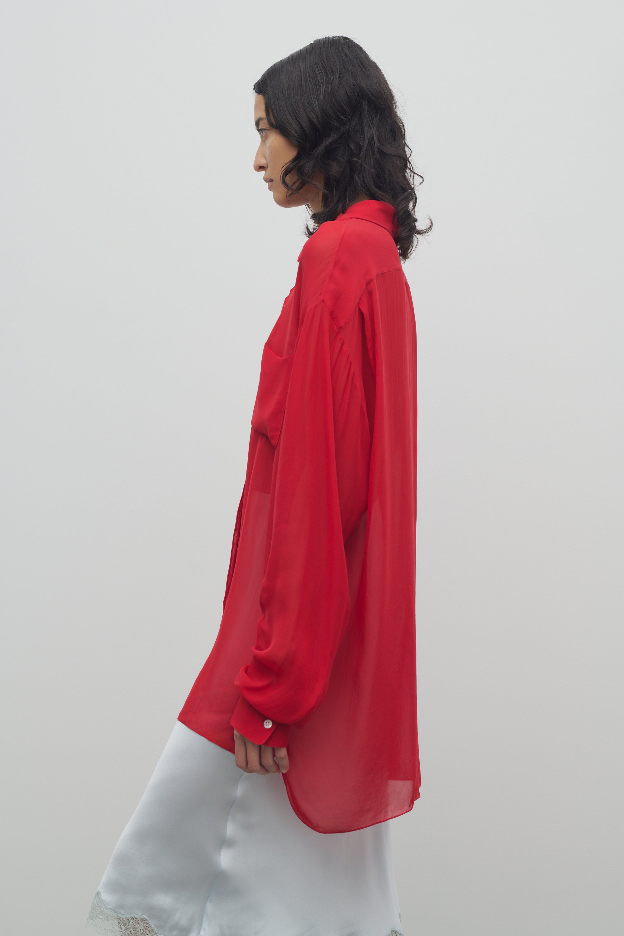 Nesson Shirt in Cupro、mySite、aoinhome