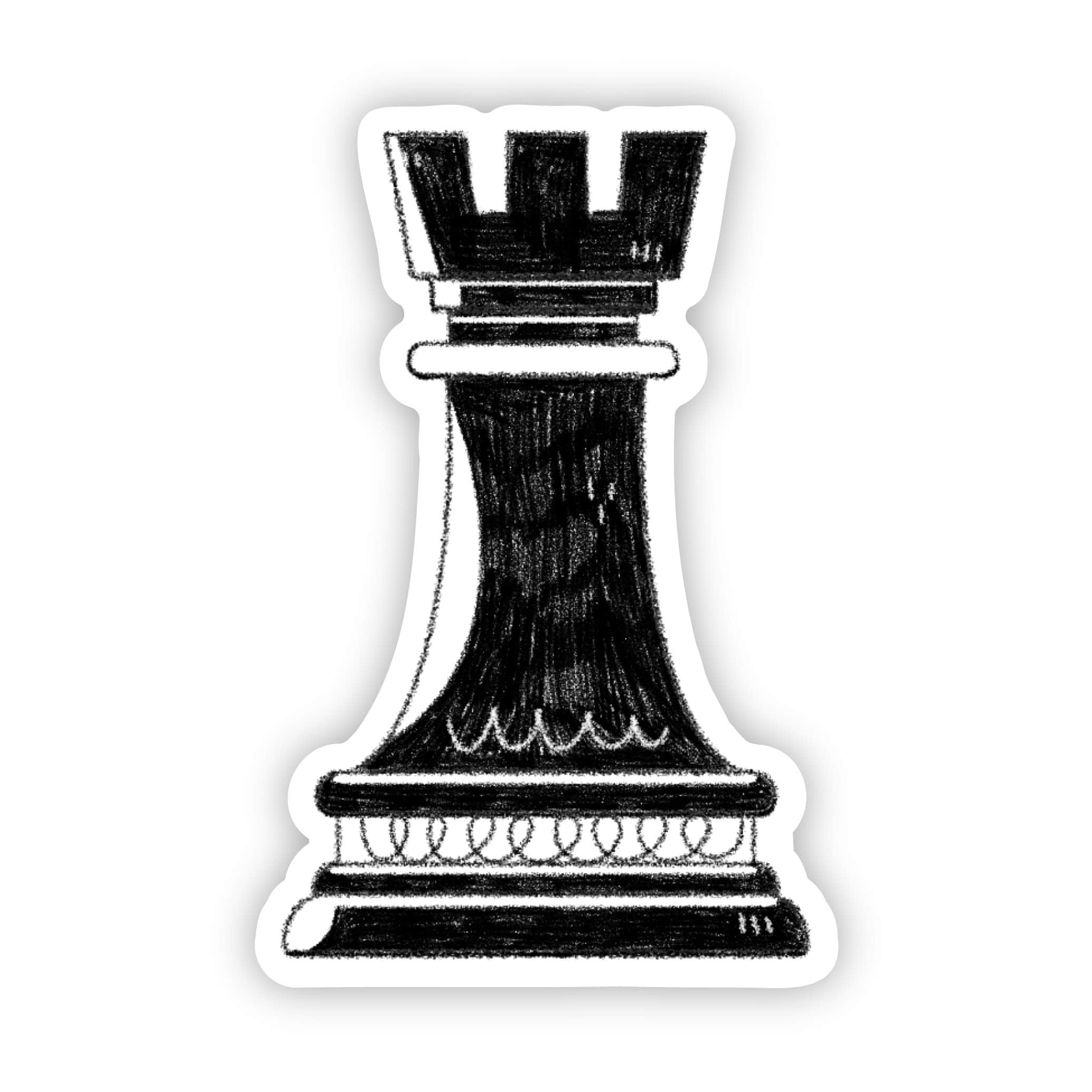  Rook Chess Sticker (Black)、mySite、elrpsem3k