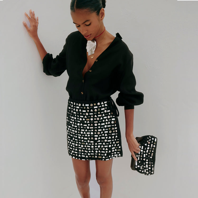 Black Beaded Mirror Bag、mySite、solidvoid