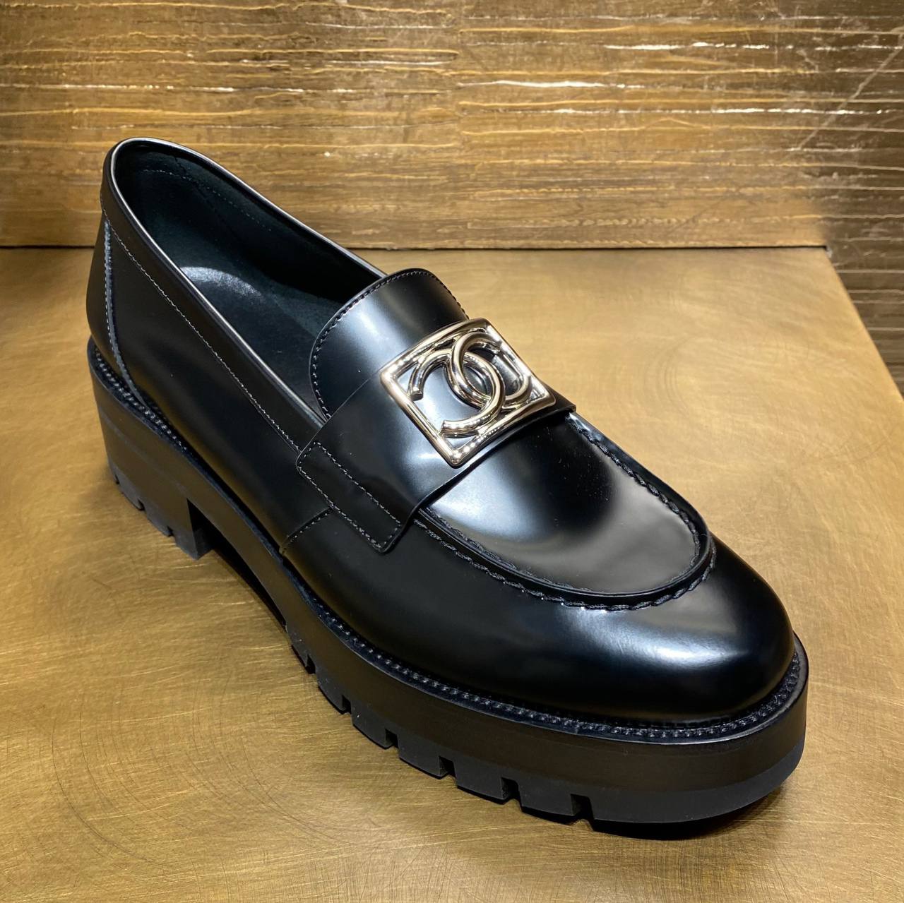 CHANEL moccasins black with PHW、mySite、garminoutage.com