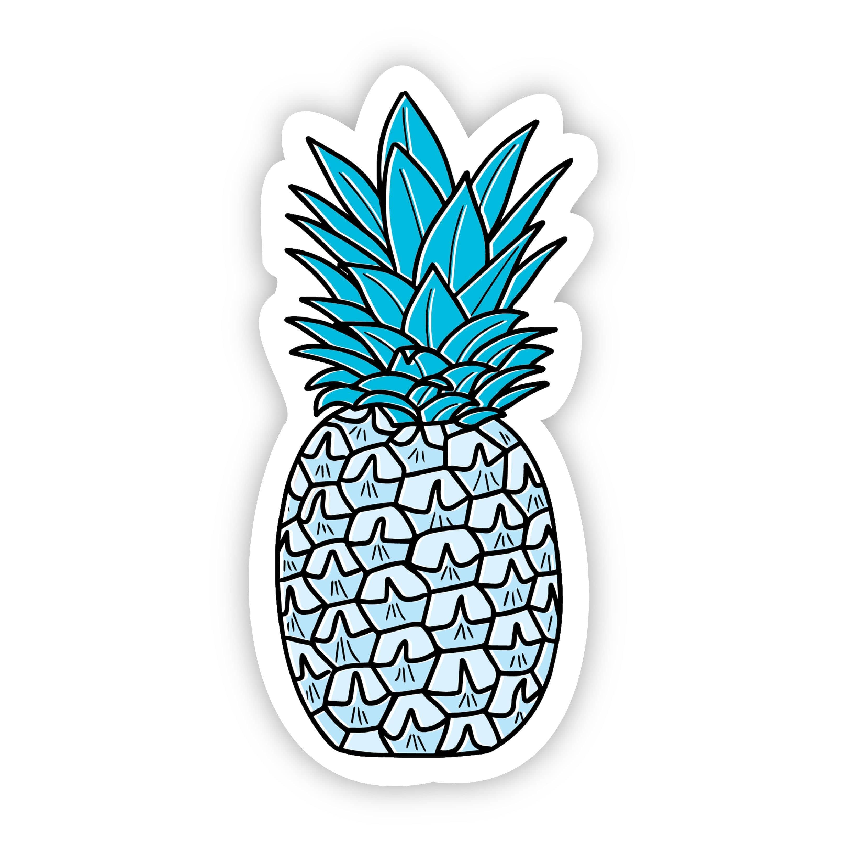  Pineapple Blue Aesthetic Sticker、mySite、elrpsem3k