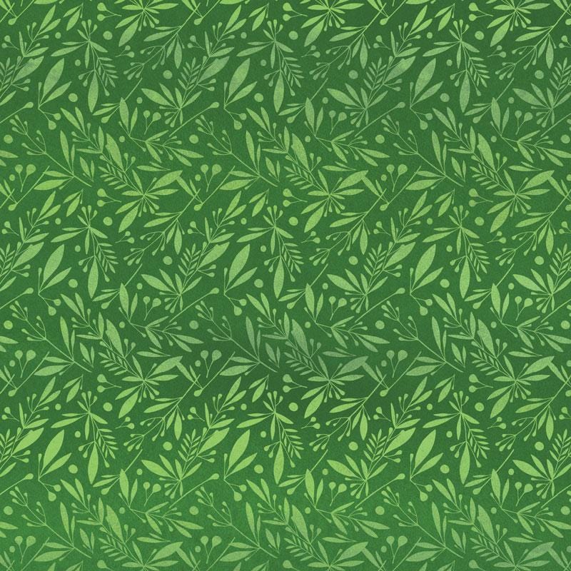  Scrapbook Paper - Green Watercolor Leaves、mySite、ghnorth