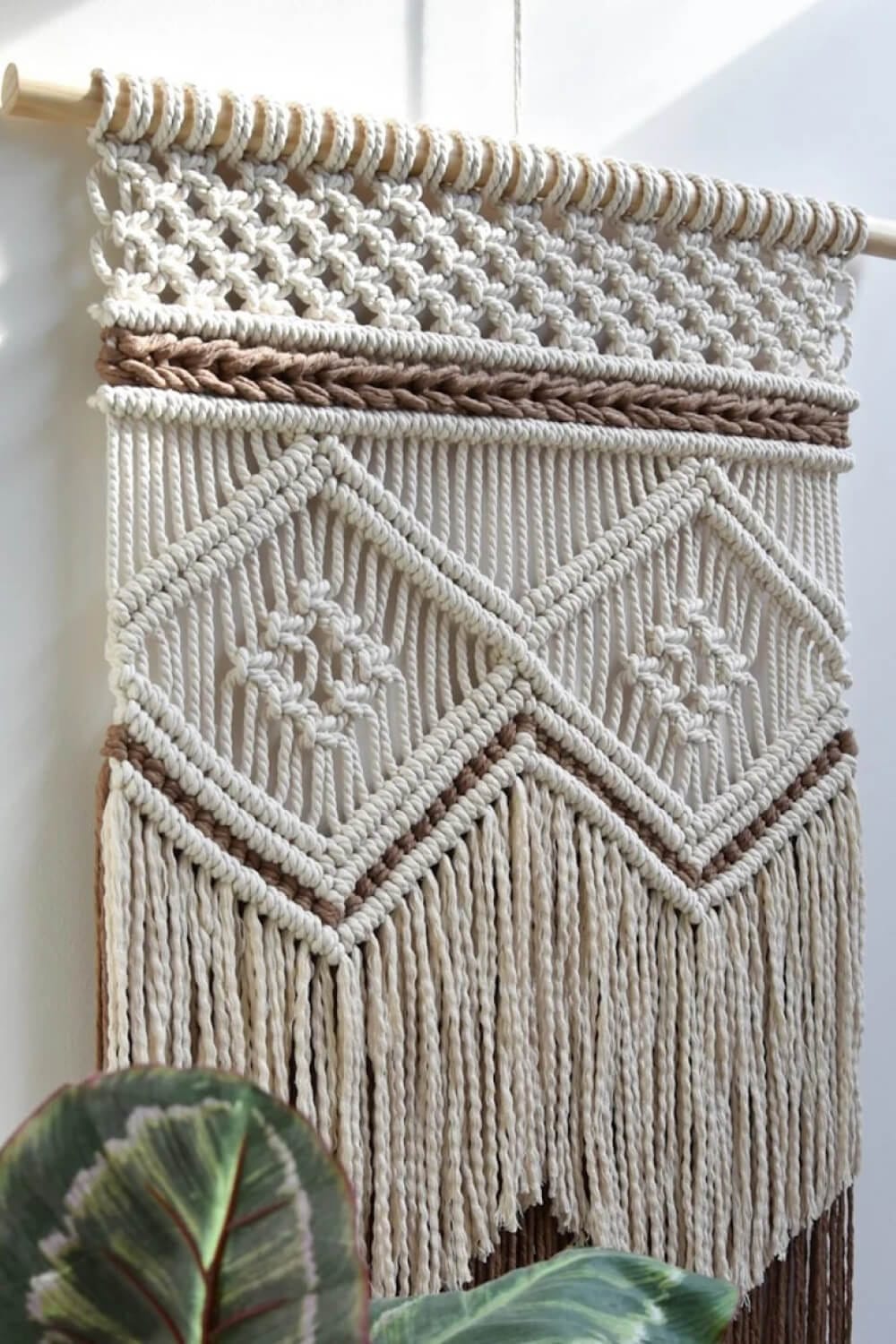 Two-Tone Handmade Macrame Wall Hanging、mySite、g9winljtr