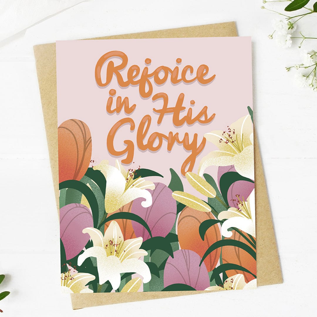 Rejoice in His Glory Easter Faith Greeting Card、mySite、elrpsem3k