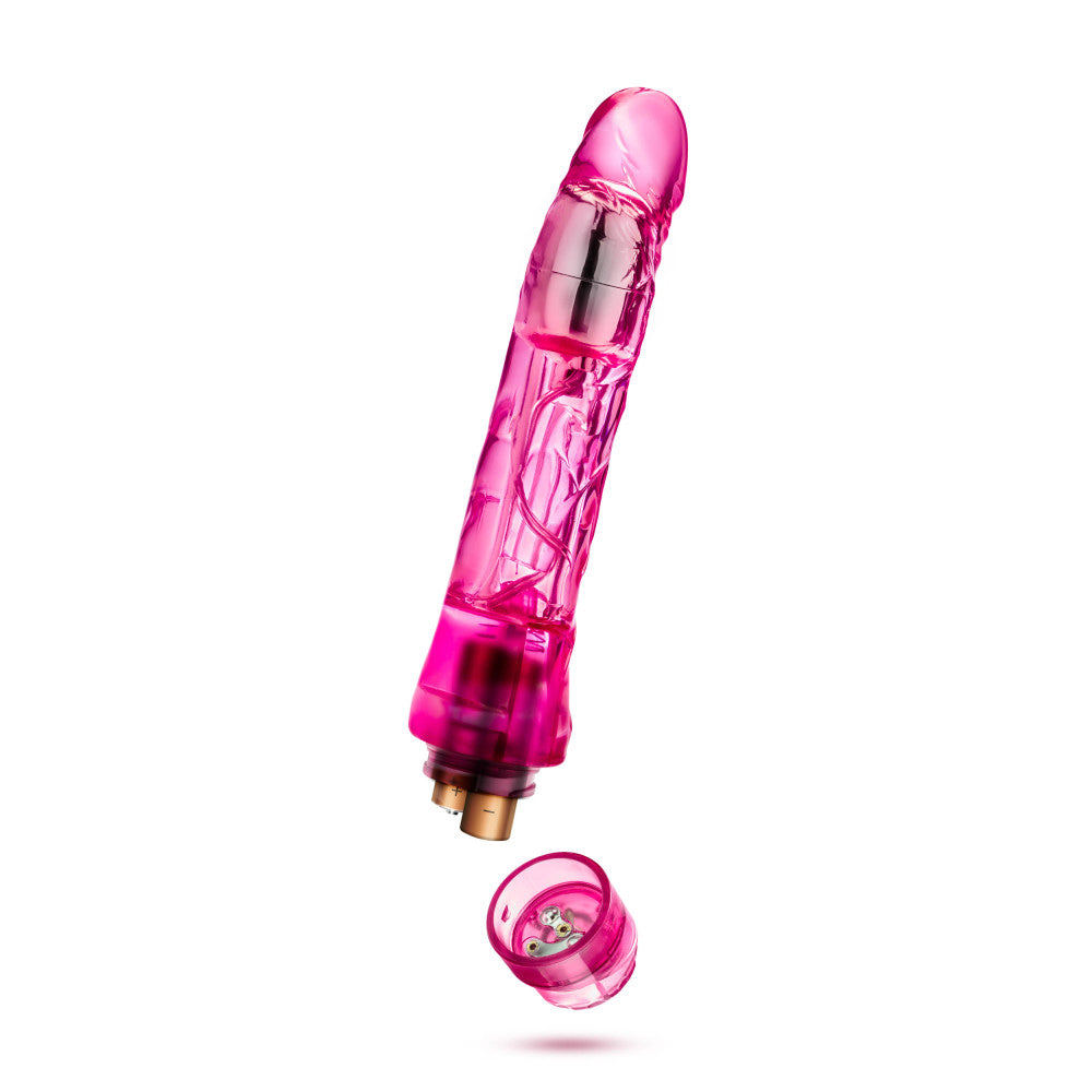 Naturally Yours By Blush® | Mambo Vibe Realistic Curved Pink 9-Inch Long Vibrating Dildo、mySite、bottomscart