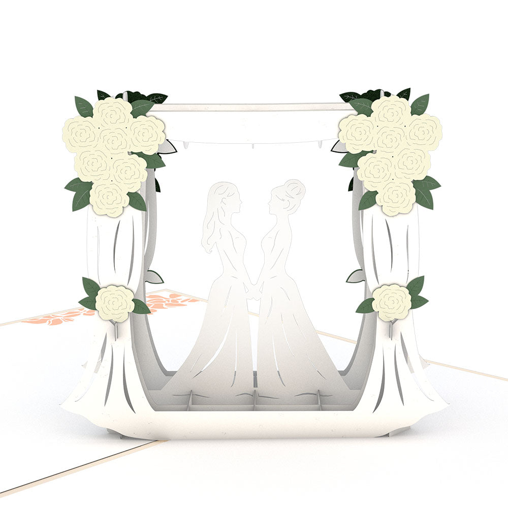 Wedding Couple Same Sex Female Pop-Up Card、mySite、solidvoid