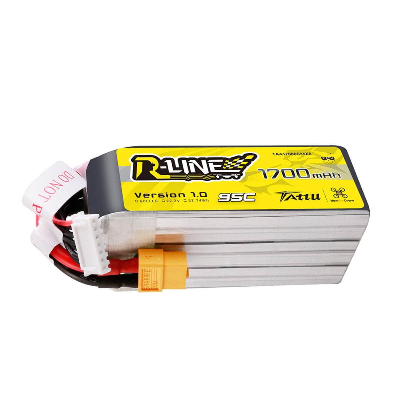  Tattu X NewBeeDrone R-Line 1700mAh 22.2V 95C 6S1P Lipo Battery Pack With XT60 Plug、mySite、merchandisen