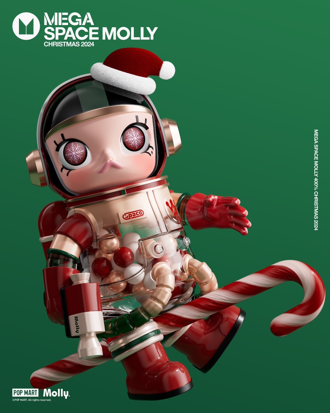  POP MART MEGA SPACE MOLLY 400% Christmas 2024、mySite、greenlandpopulation