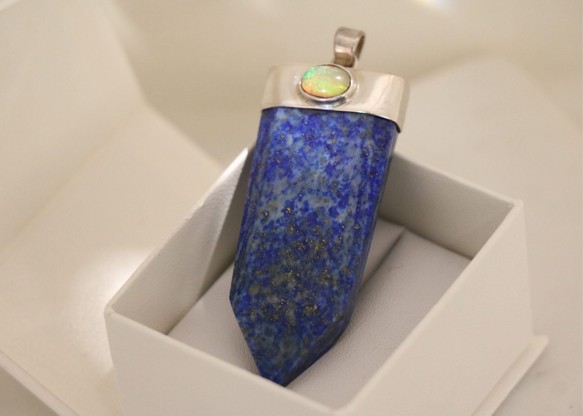 Lapis Lazuli and Opal Pendant (Sterling Silver)、mySite、topwebapps