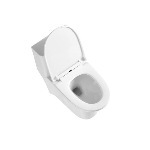 1.1/1.6 GPF Elongated Comfort Height Floor Mounted One-Piece Toilet, CUPC Certified, WaterSense Cetified, Ceramic, White Color, Soft Close Seat、、xpatfood