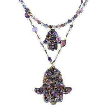 Michal Golan Purple Hamsa Necklace、mySite、topwebapps