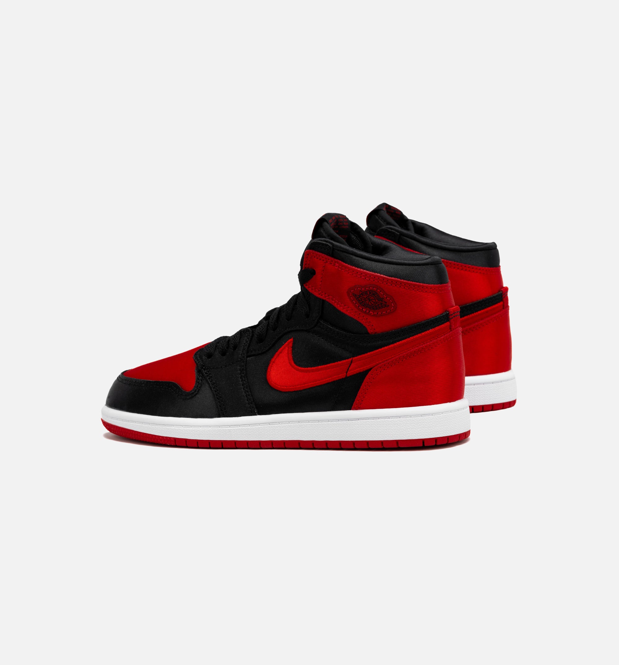 Air Jordan 1 Retro Hi OG Satin Bred Preschool Lifestyle Shoe - Black/Red Free Shipping、mySite、dreamappss