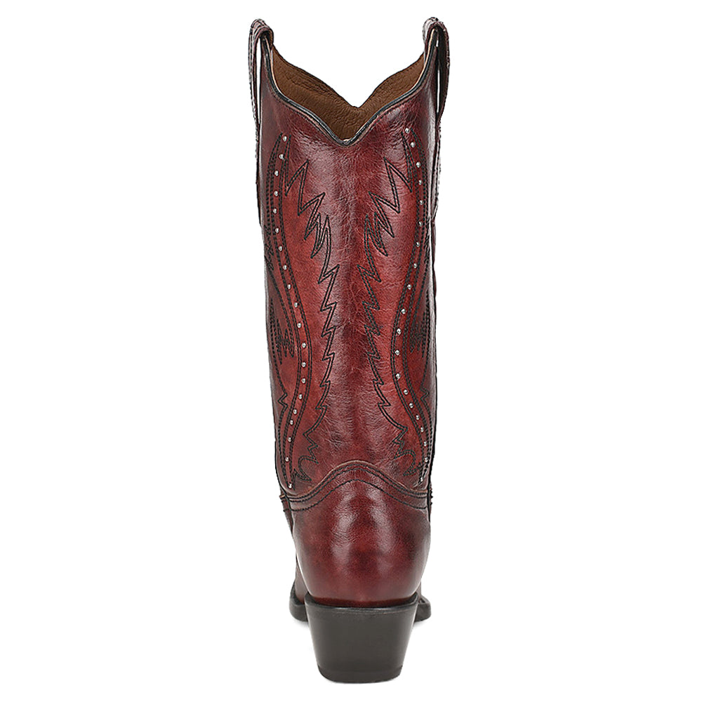 LD Wine Embroidered Studded Snip Toe Pull On Cowboy Boots、mySite、gtrtttuynbv