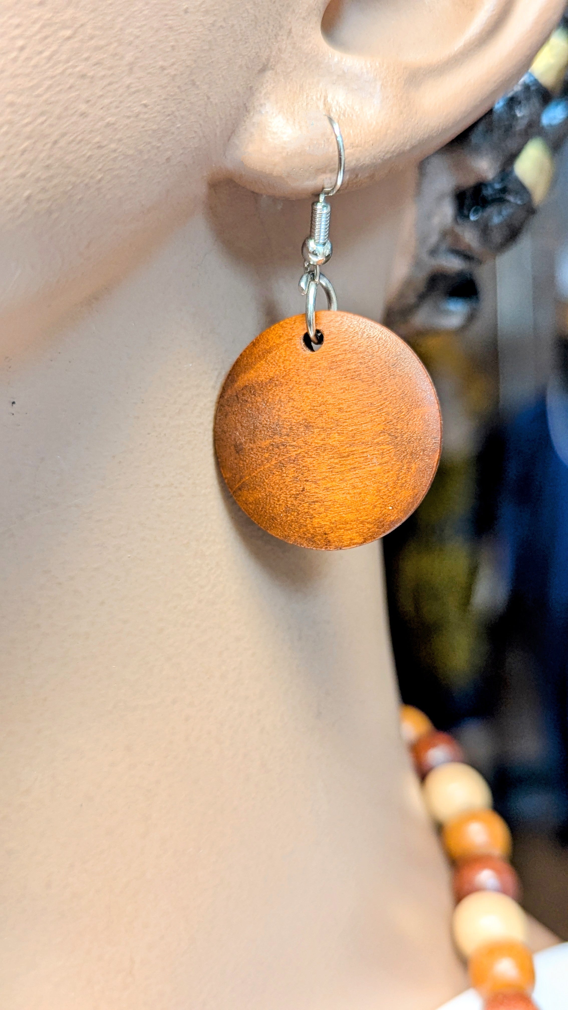 Dupsie's Ndugu Wooden African Necklace and African Earrings Set DPJALNES2、mySite、solidvoid