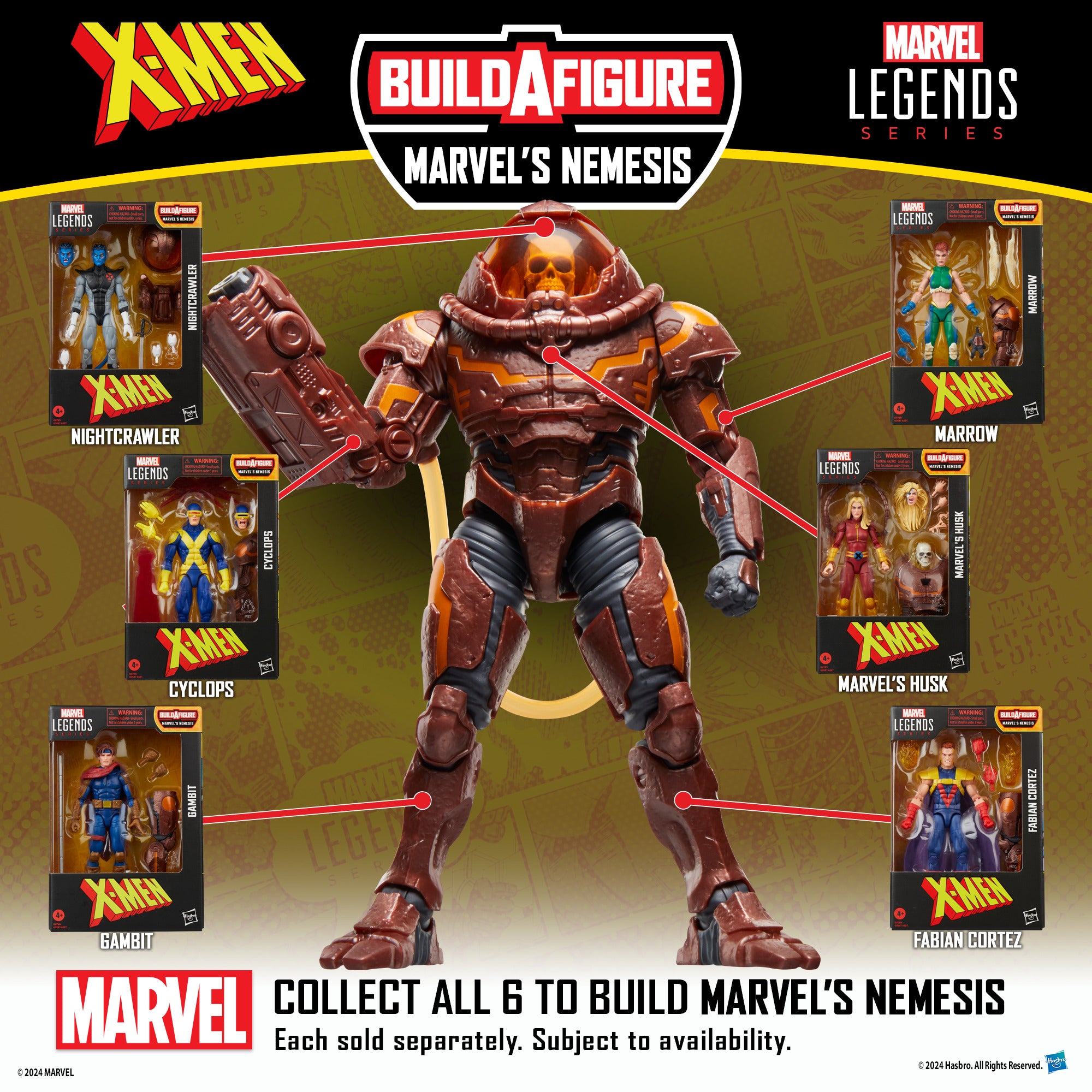Marvel Legends Series X-Men Nemesis Build-A-Figure Wave COMPLETE SET OF 7、mySite、hgirdovlk