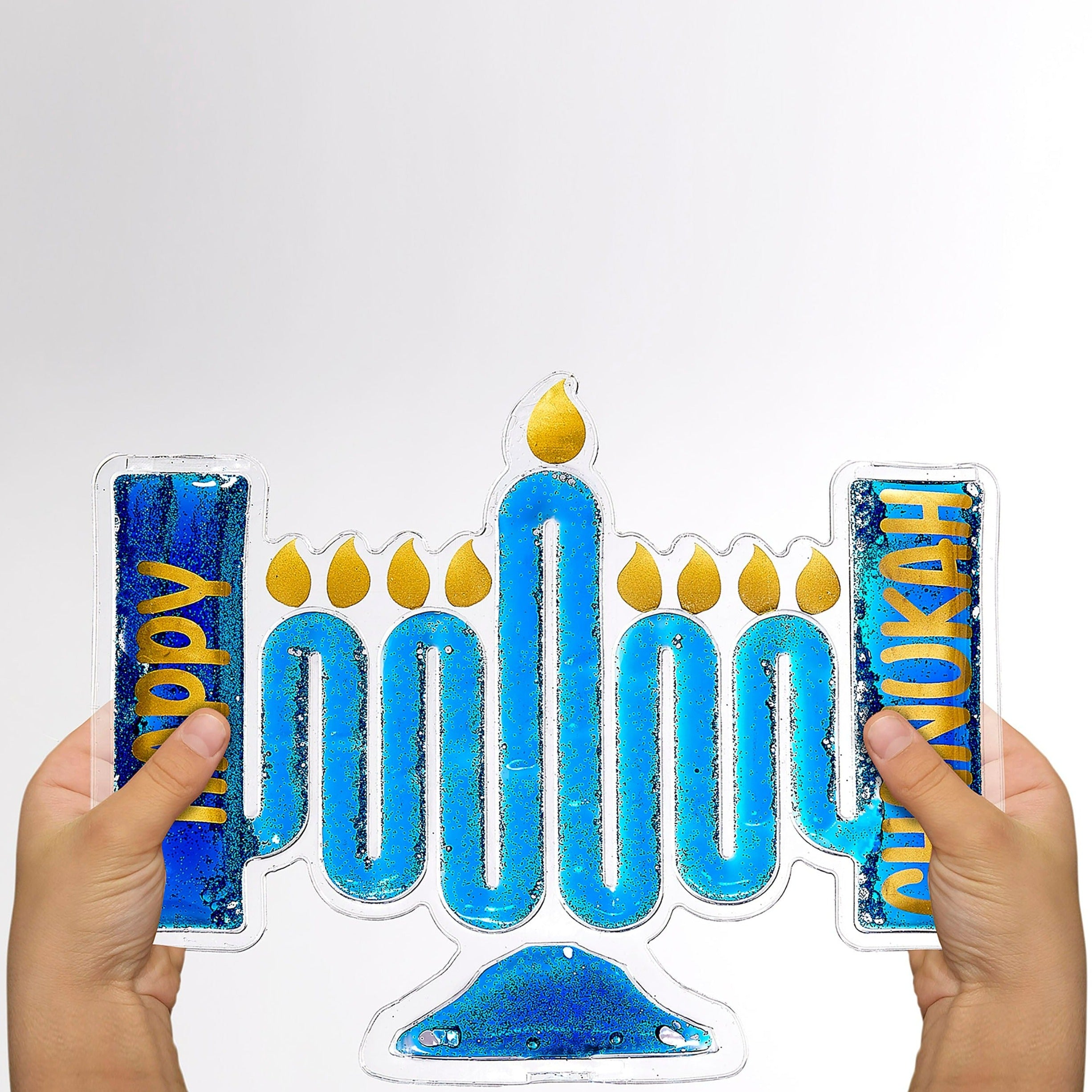 Flowy Fun Menorah - Blue Glitter、mySite、topwebapps