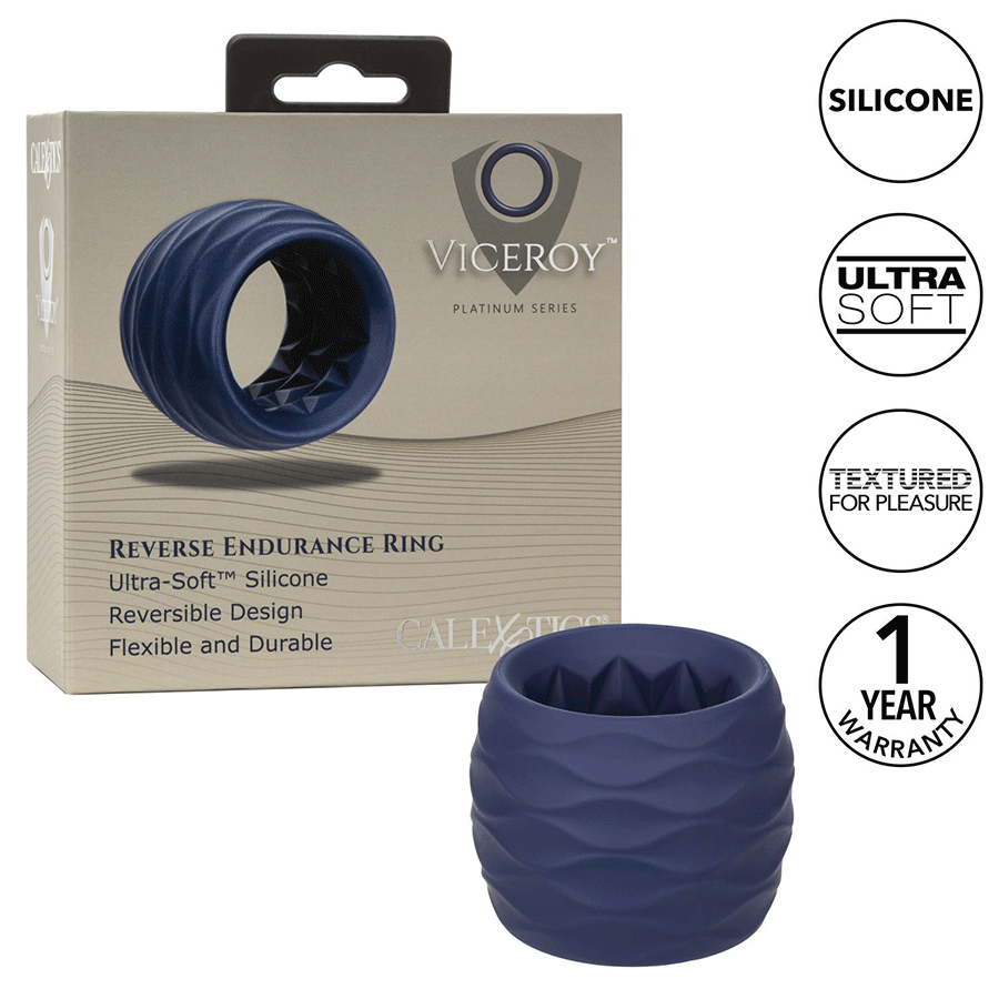 Viceroy Reverse Endurance Ring Blue Silicone Cock Ring by Cal Exotics、mySite、bottomscart
