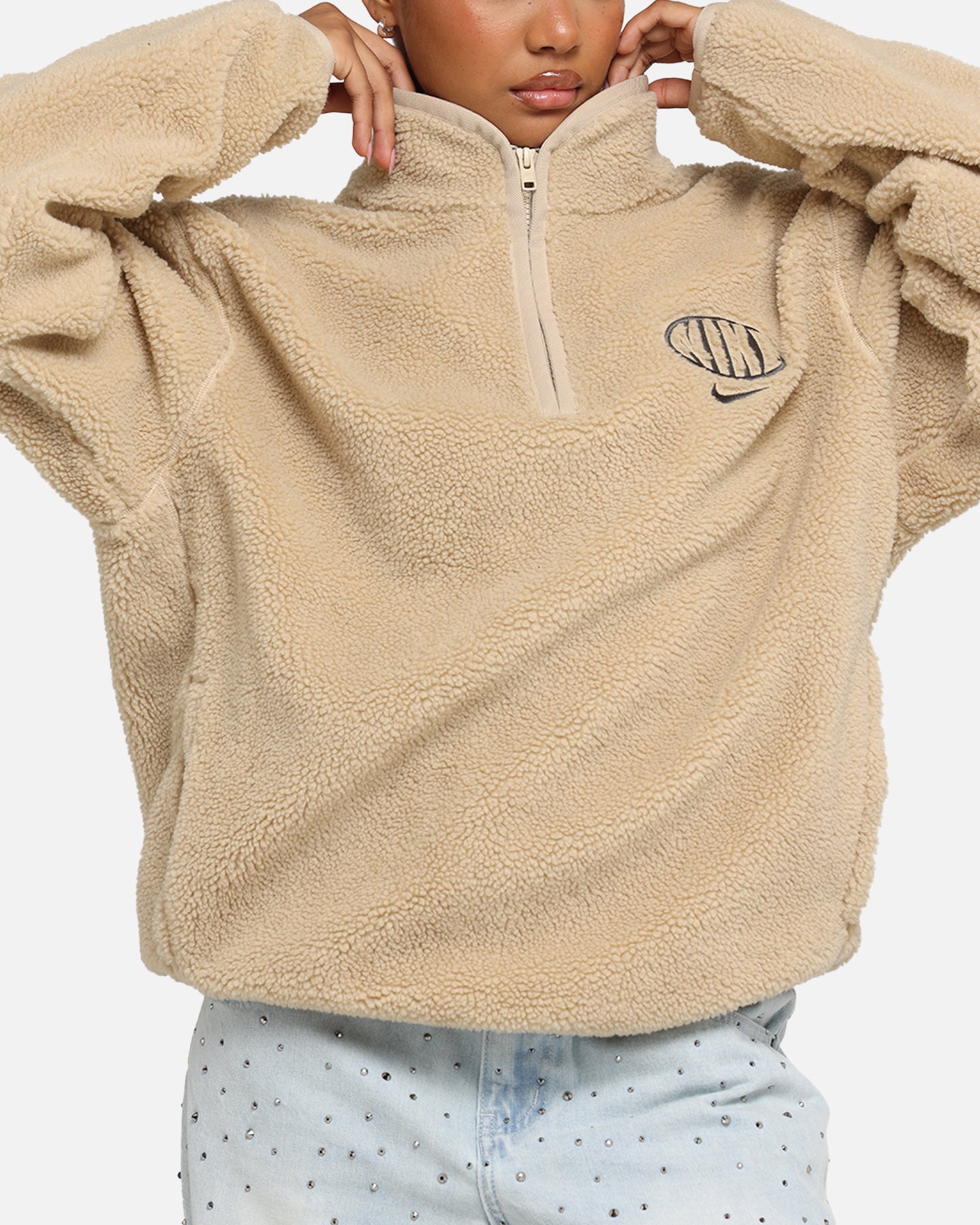 Nike Club Sustainable Winterized Half Zip Top Grain/Medium Ash Grey、mySite、zt4zffjzw