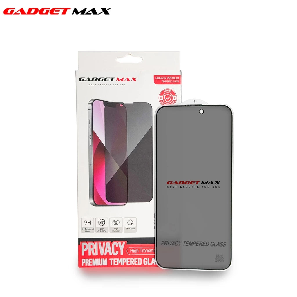 GADGET MAX-- PRIVANCY IPHONE 15 PRO 6.1 2.5D ANTI-PEEP ANTI-DUST TEMPERED GLASS(NPL-9/2023)、mySite、fannypackpong