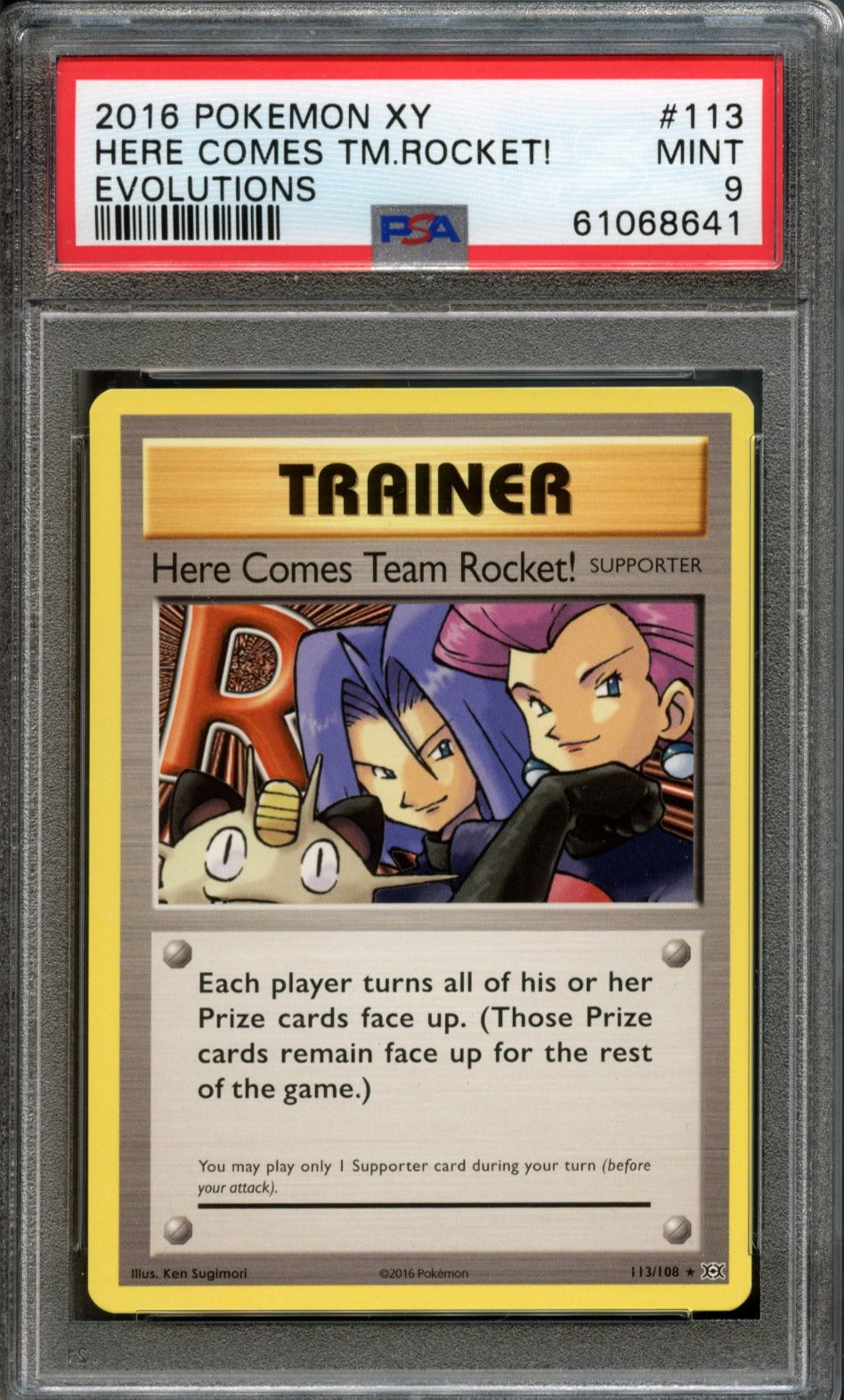 Here Comes Team Rocket! #113 PSA 9 Evolutions、mySite、waistdrama