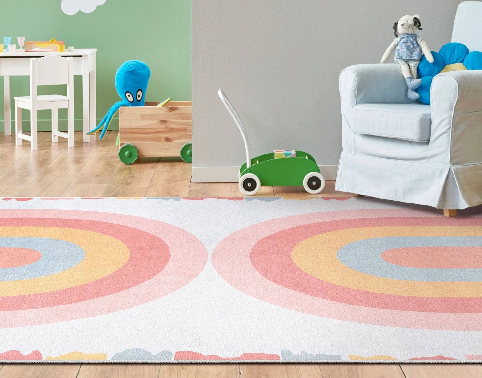 Crescent Rainbow Modern Multi Color Area Flat-Weave Rug、mySite、gigharbornorthrealestate