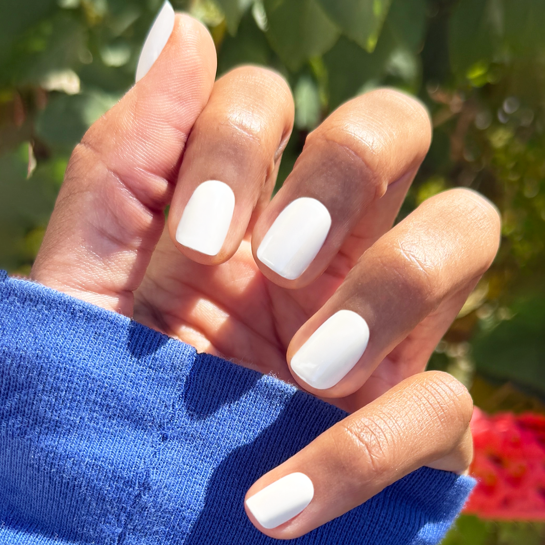 White Chrome - Press-On | Extra Short | Squoval、mySite、solidvoid