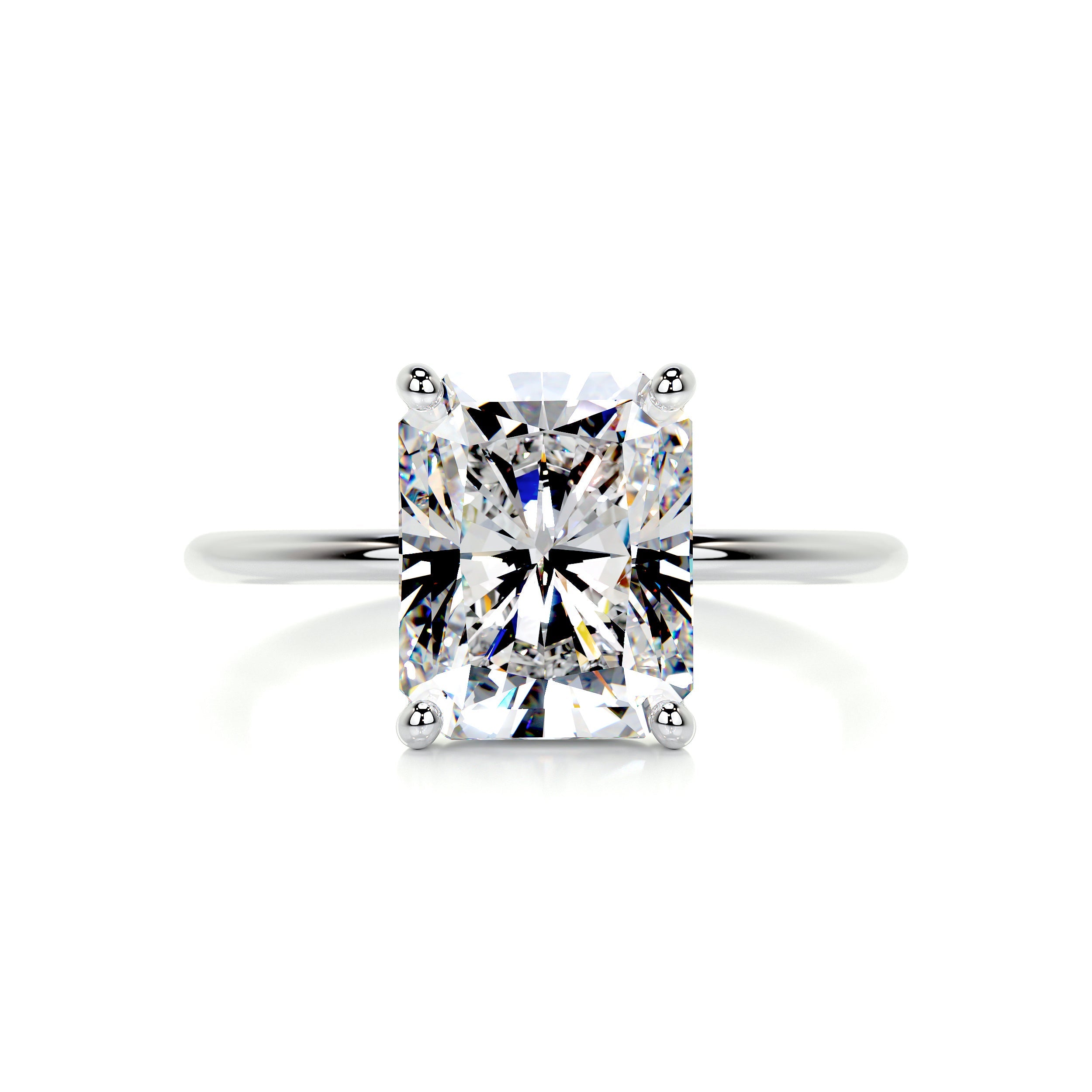 Harper Moissanite Ring -18K White Gold (RTS)、mySite、hinf8tx79