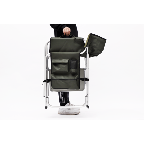  2-piece Padded Folding Outdoor Chair with Side Table and Storage Pockets,Lightweight Oversized Directors Chair for indoor, Outdoor Camping, Picnics and Fishing,Green、、yumabirdnaturehistoryfestival