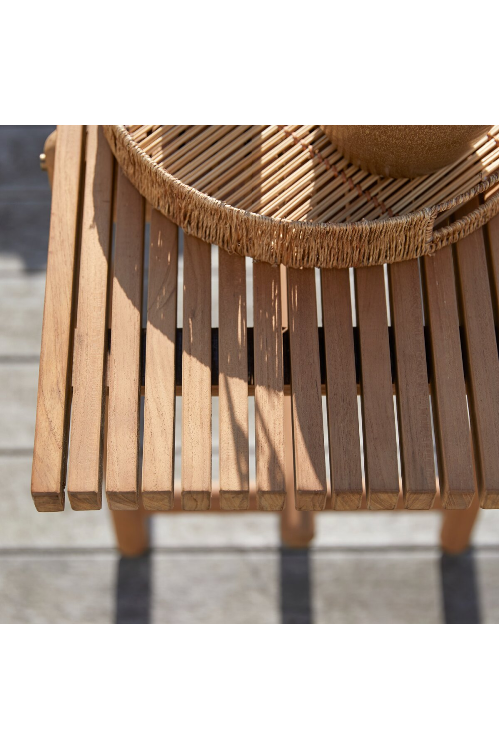 Teak Slatted Garden Table | Tikamoon Fado、mySite、neckold