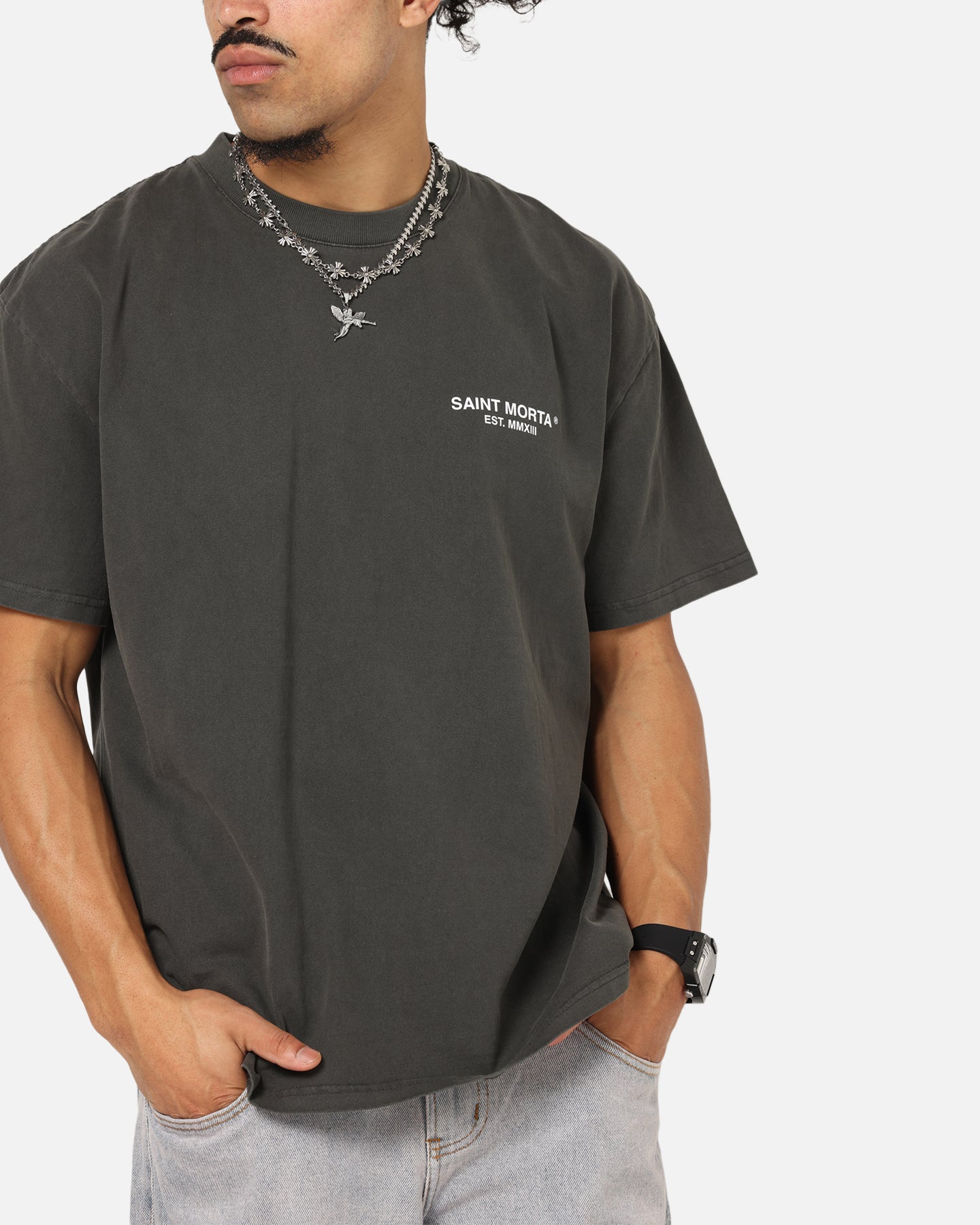 Saint Morta Heartbreak Boxy T-Shirt Black Wash、mySite、zt4zffjzw