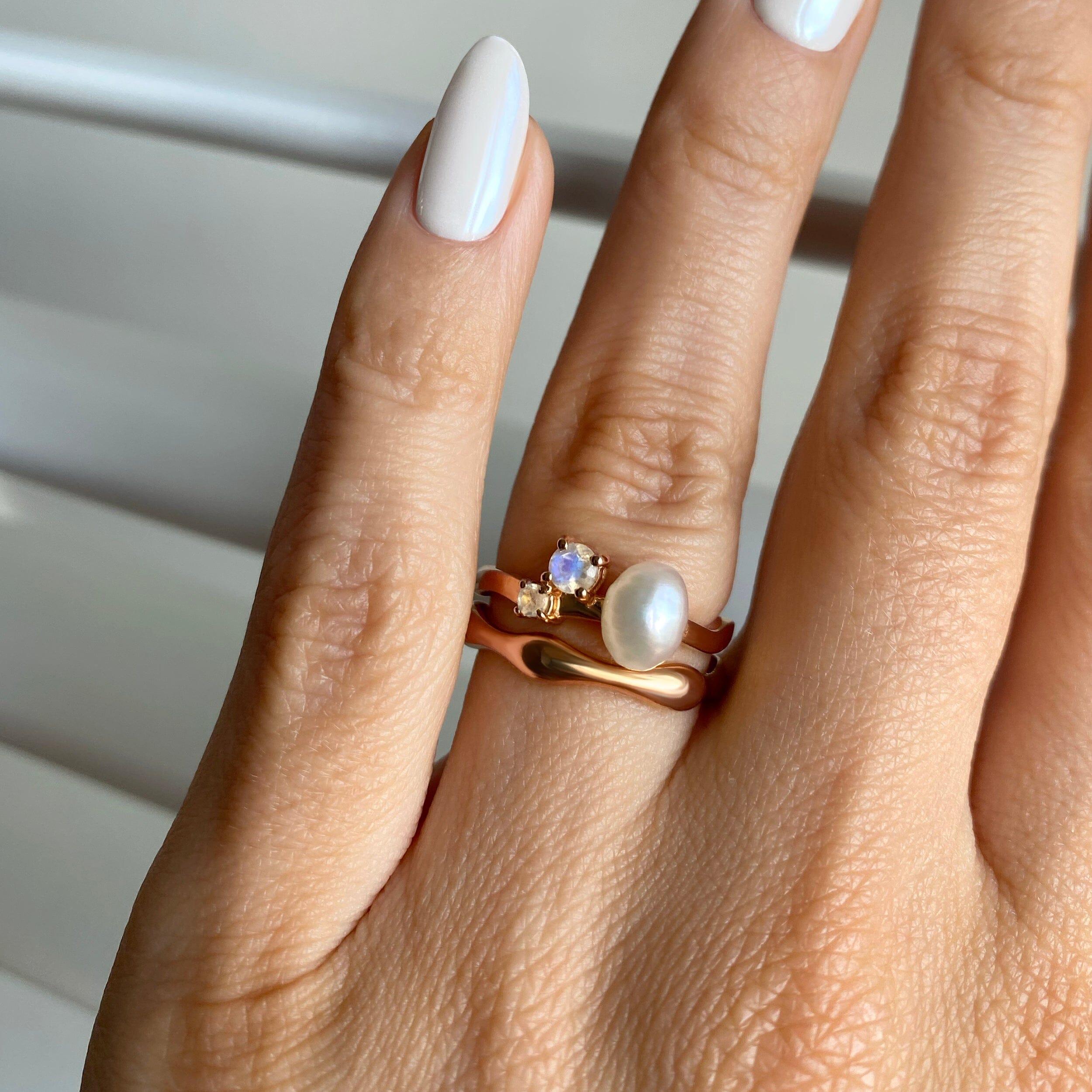 Pearl Moonstone Ring - Aelora、mySite、hinf8tx79