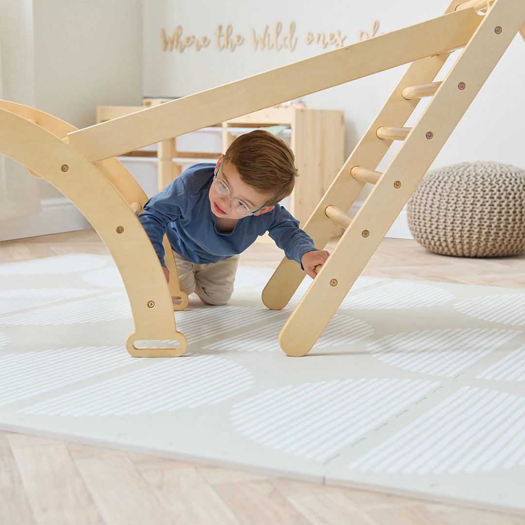  Tutti Bambini Scala Montessori 3 In 1 Pikler Climbing Frame With Climbing Wall - Natural、mySite、merchandisen