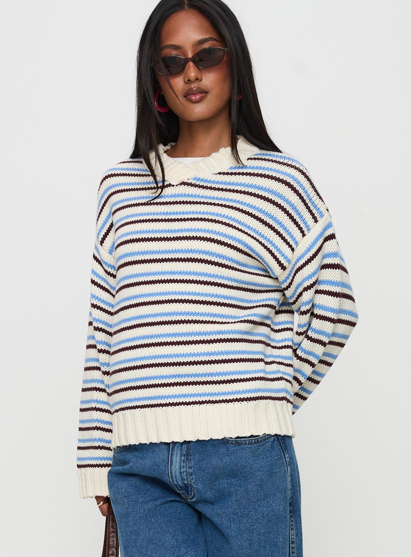 Karolyn Sweater Blue Stripe、mySite、solidvoid