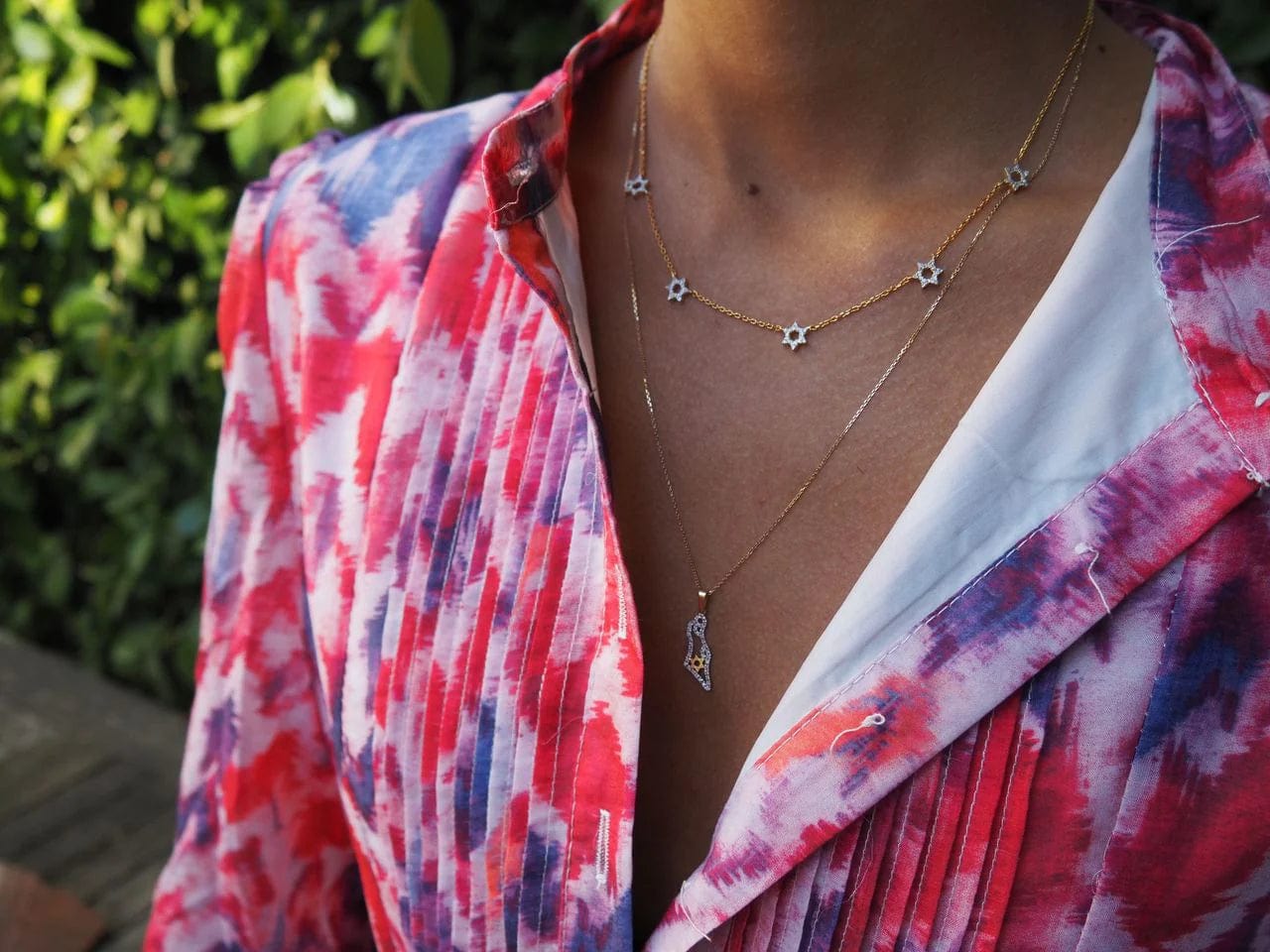 Diamond Star of David Necklace - 14k Yellow Gold or Sterling Silver、mySite、topwebapps