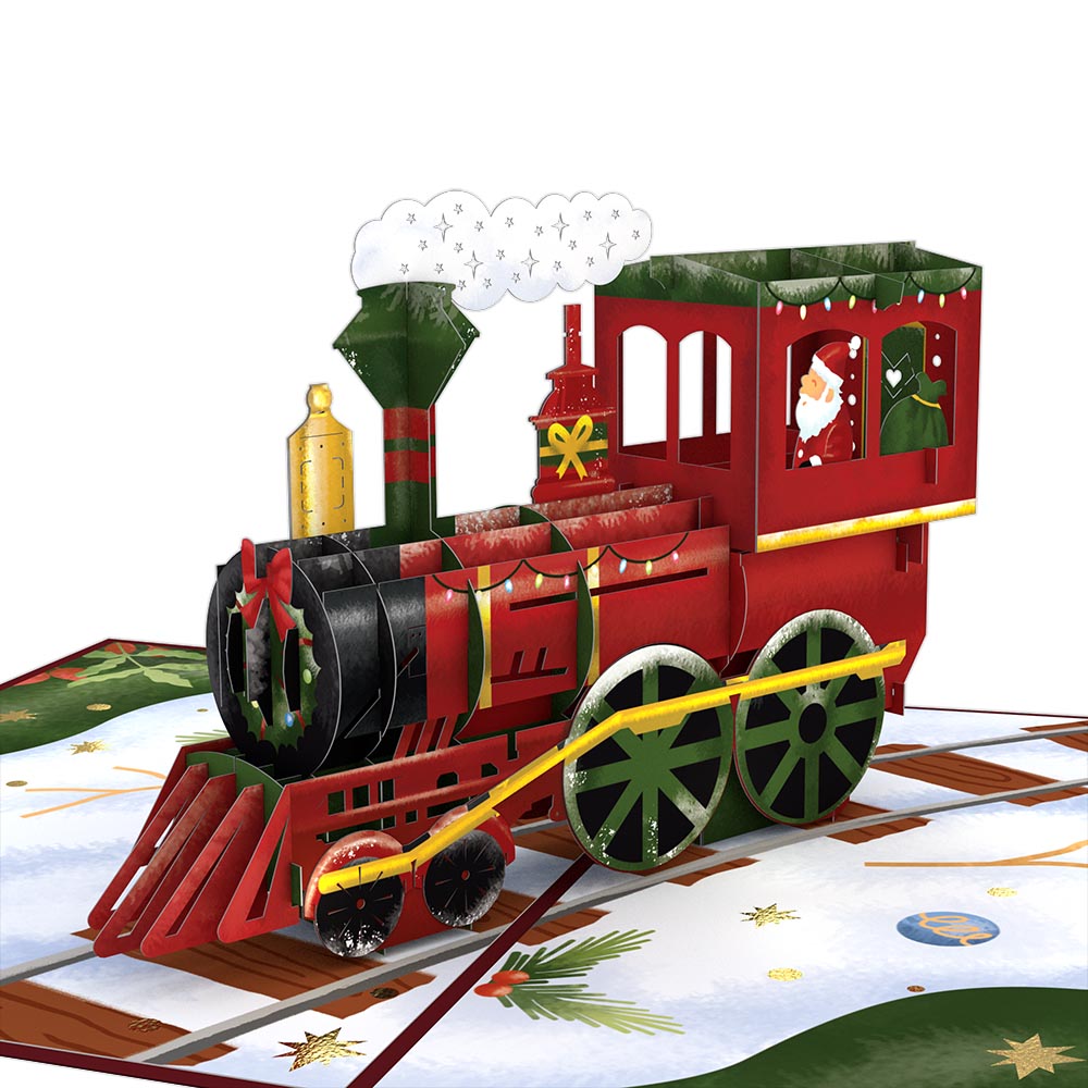 Santa Train Pop-Up Card、mySite、solidvoid