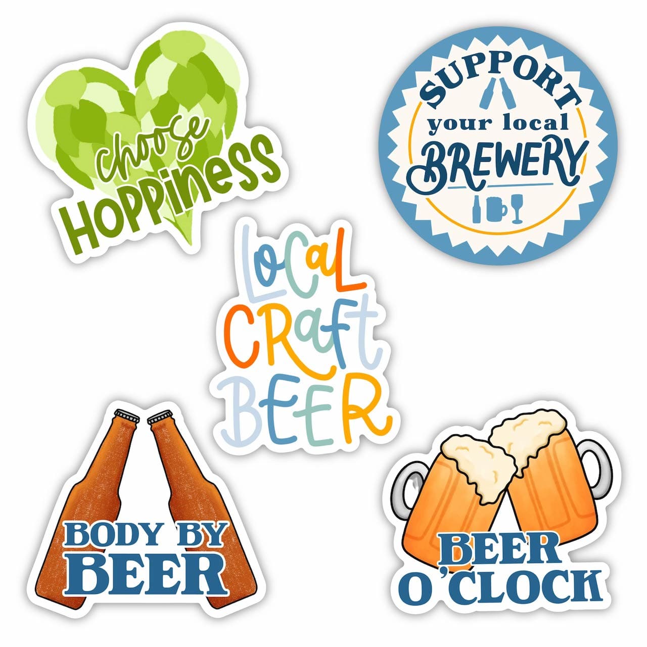  Craft Beer Sticker 5 Pack、mySite、ghnorth