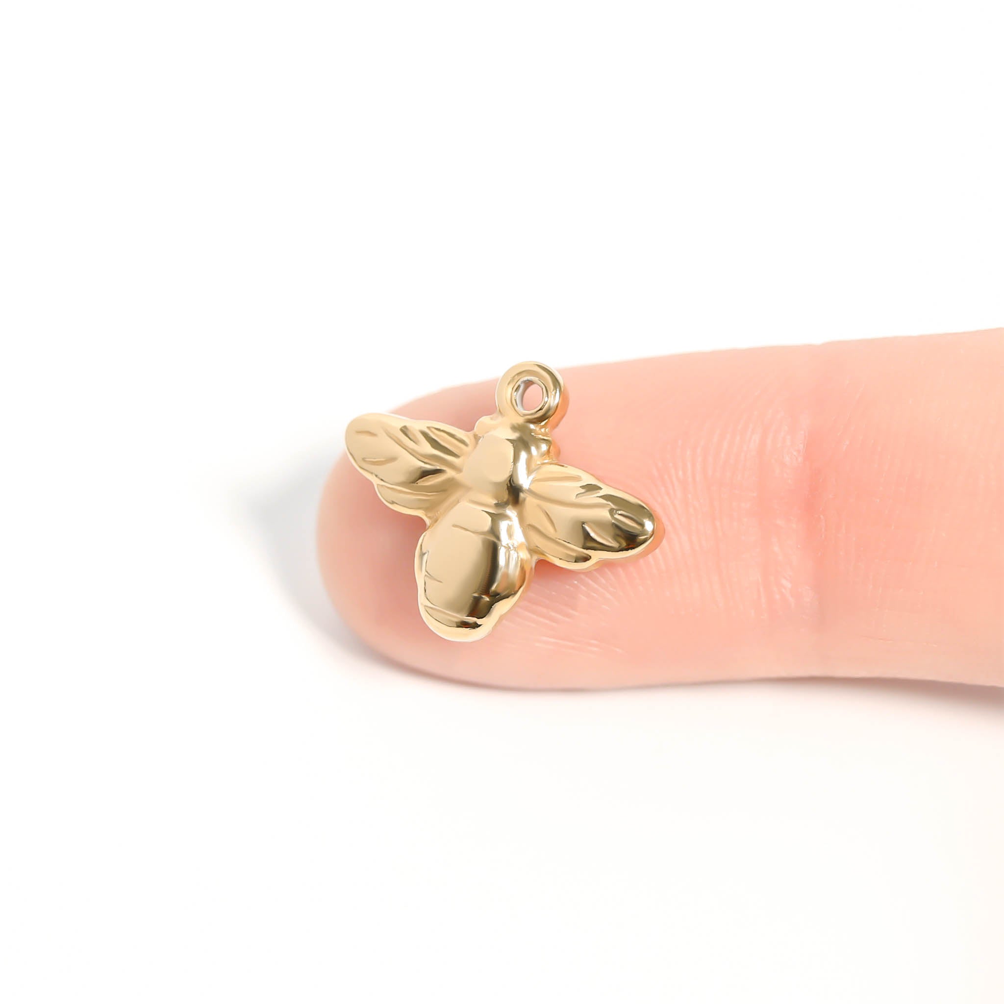 18K Gold PVD Stainless Steel Bee Charm / PDL0102、mySite、dreamappss