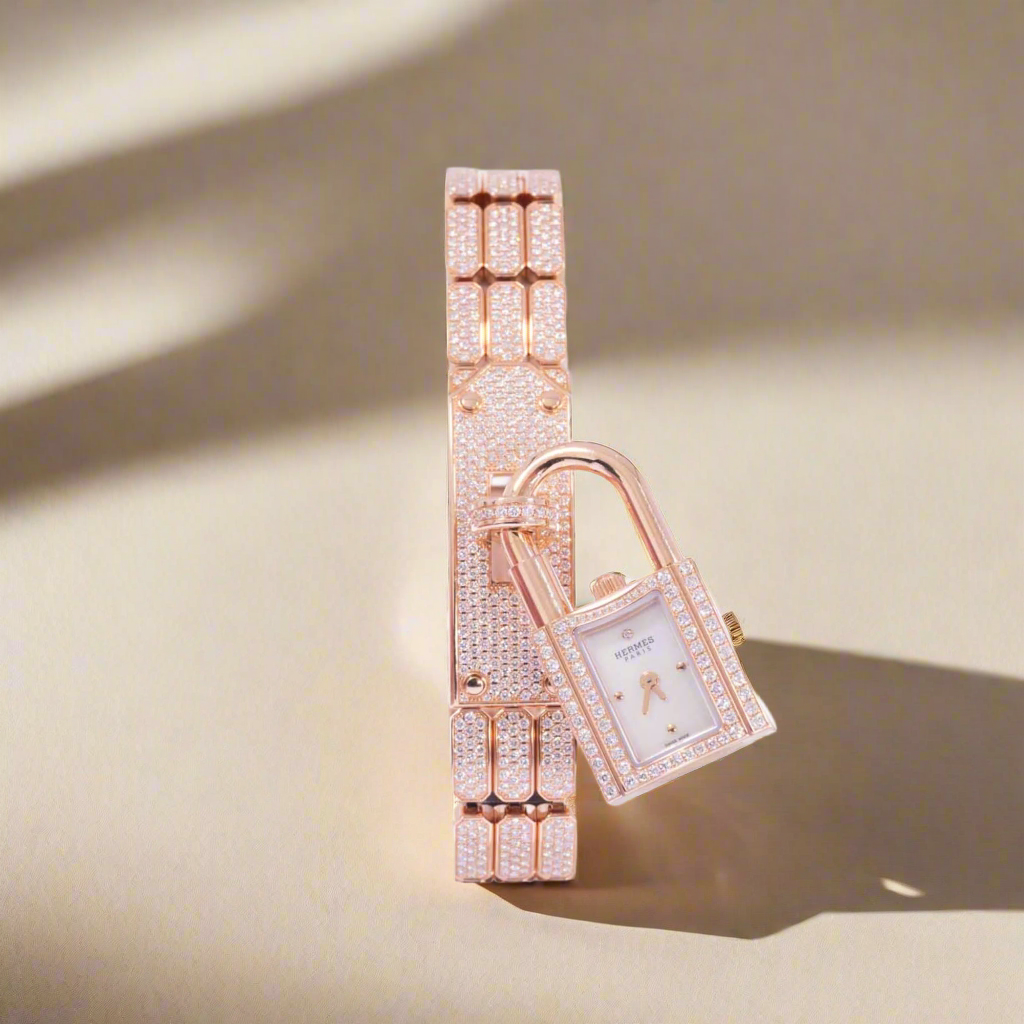 Extraordinary Full Diamond Hermès Kelly Watch 3 Piece Set、mySite、garminoutage.com