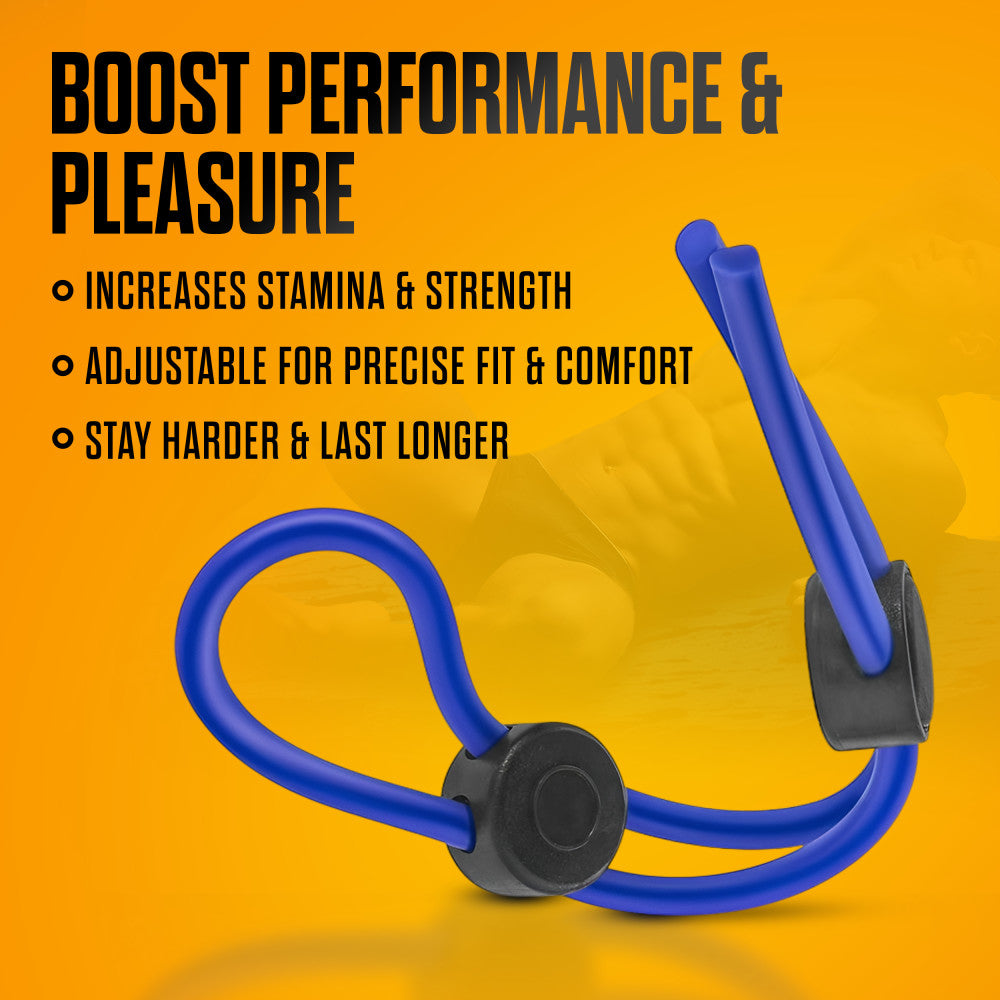 Stay Hard By Blush® | Blue Silicone Double Loop Penis Ring、mySite、bottomscart