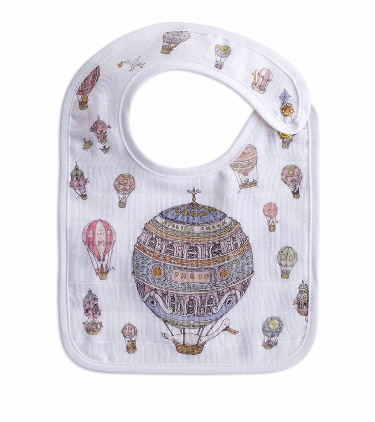  Atelier Choux Hot Air Balloon Baby Bib、mySite、elrpsem3k