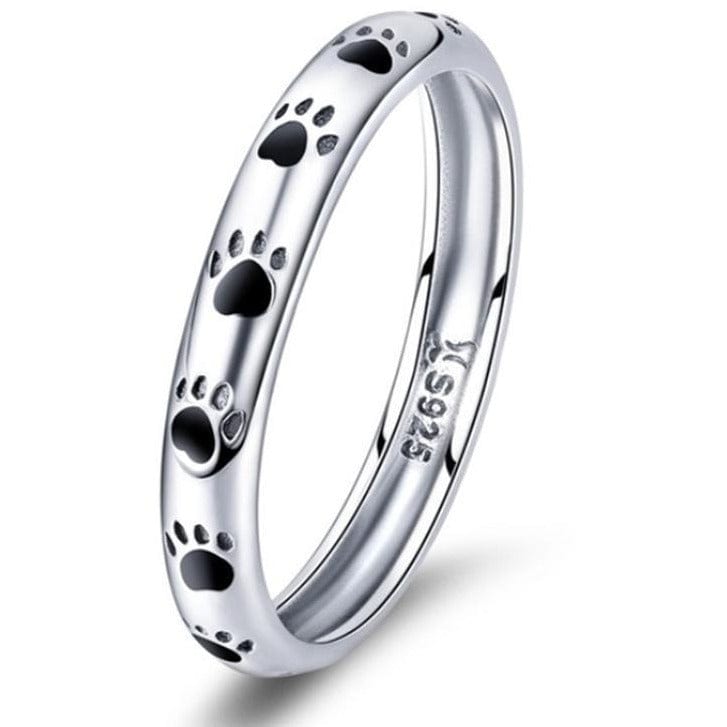 Stackable Pet Paw Rings, Cute, Simple Sterling Silver--Helps Rescued Animals Too!、mySite、g9winljtr