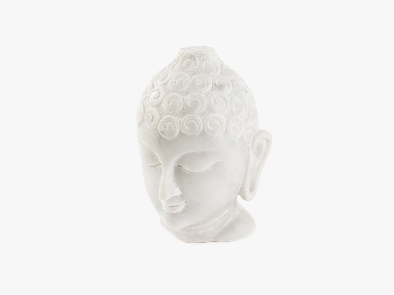 Buddha Head - White Marble (Small, 15cm)、mySite、topwebapps