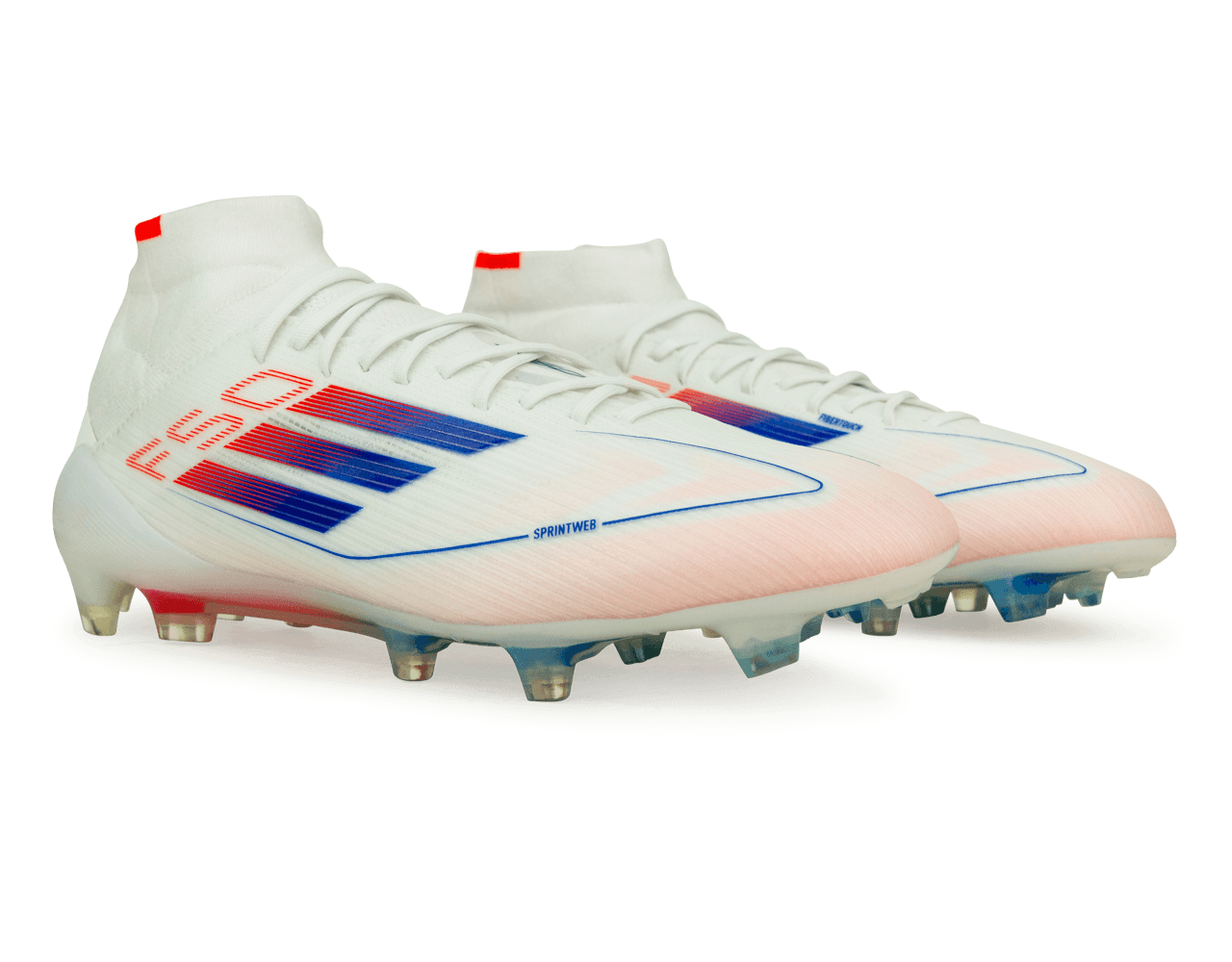 adidas Women's F50 Elite Mid FG White/Lucid Blue、mySite、noshort