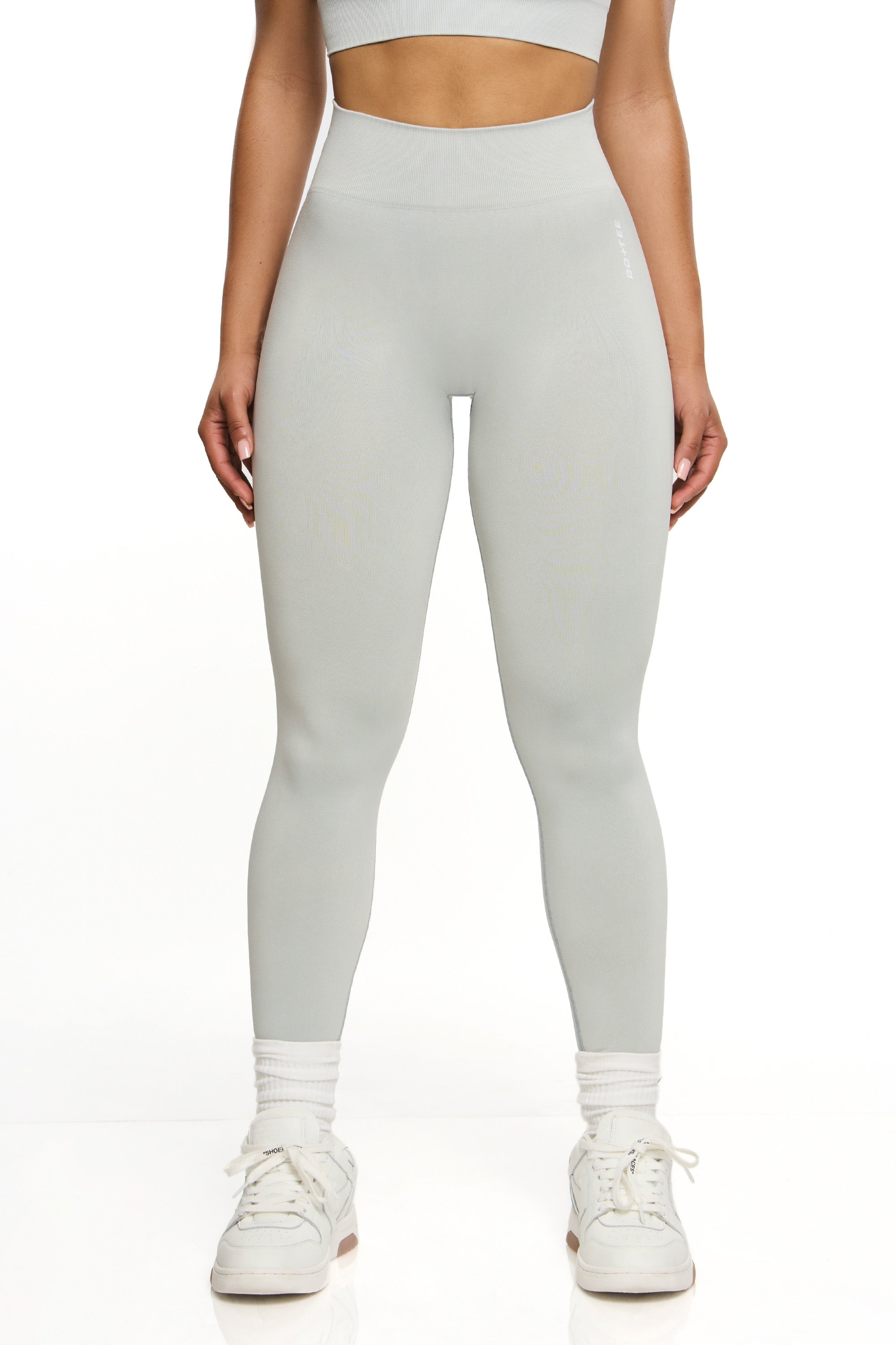 Petite High Waist Seamless Leggings in Grey、mySite、solidvoid